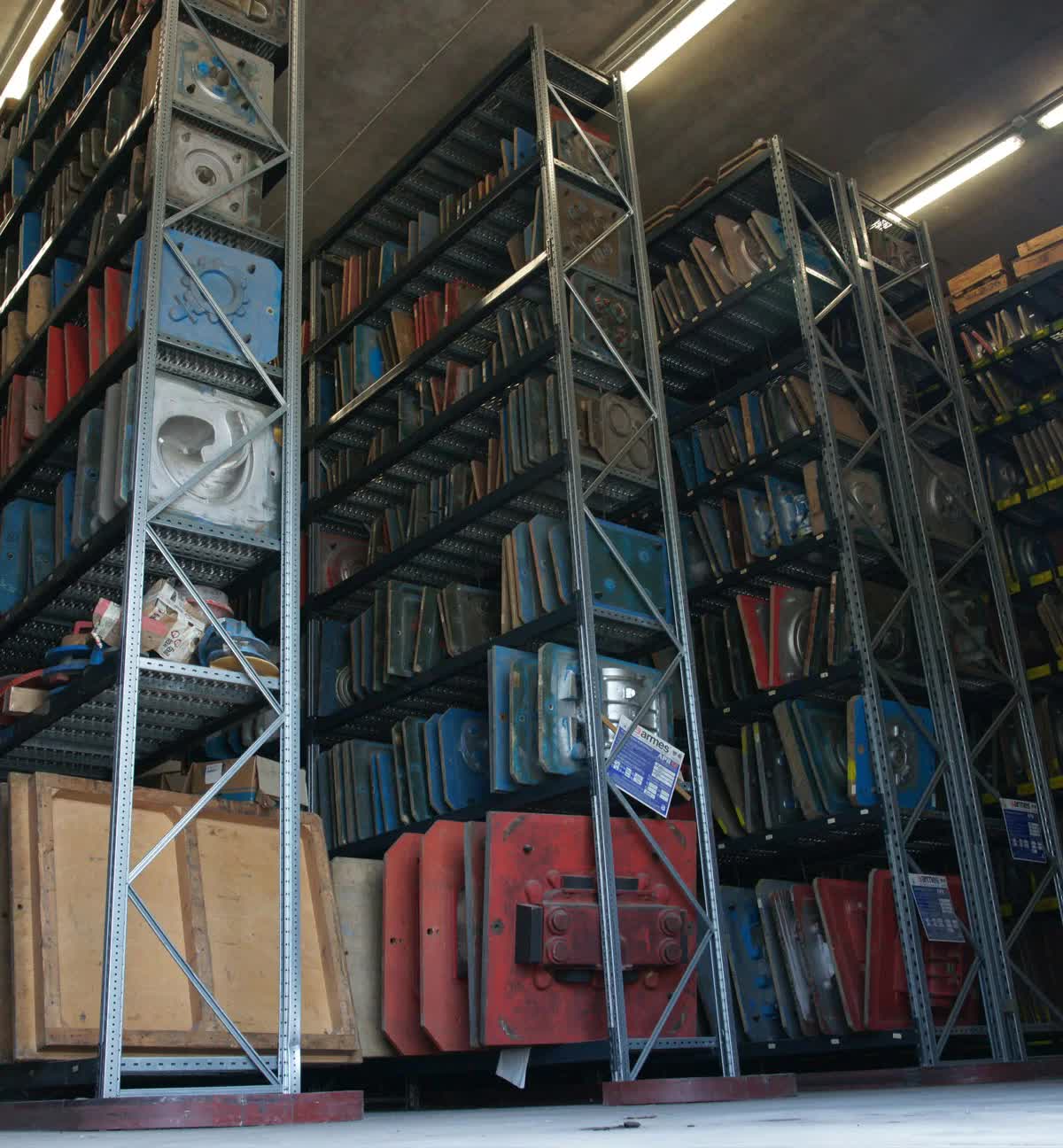 models warehouse in steel foundry